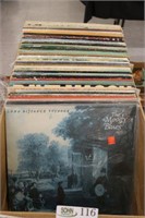 Box of LP Vinyl Records