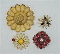 LARGE BROOCHES- 1 WEISS & 1 SARAH COVENTRY