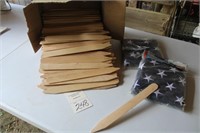 American Flags, Wooden Garden Sticks