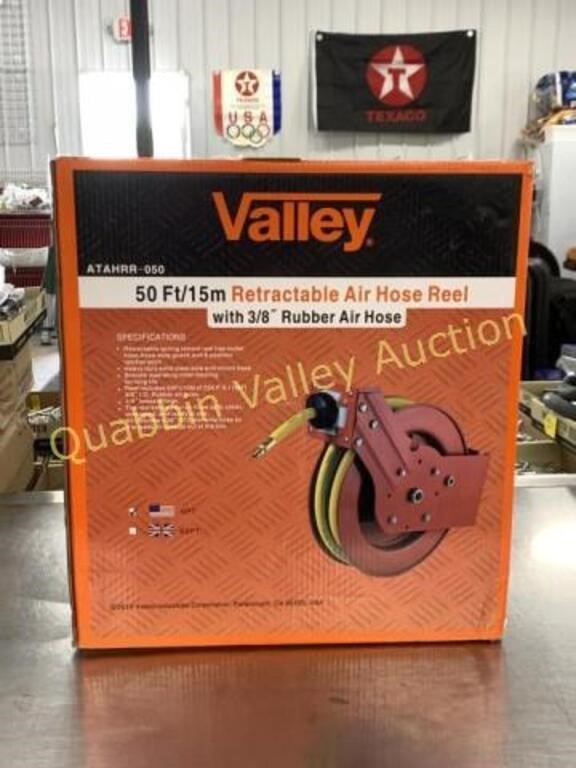 50 FOOT VALLEY RETRACTABLE AIR HOSE REEL