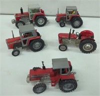 5x- MF Britains 1/43 Tractors