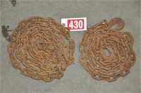 (2) 1/4" log chains, 9' long and 7' long