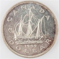 Coin 1949 Canadian Commemorative Dollar Gem BU