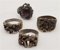 (JL) Silvertone Handmade Rings (sizes 6 to 10)