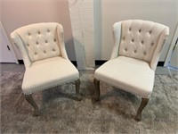 Contemporary Pair of Upholstered Occasional Chairs