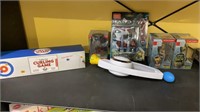 Mixed lot - Halo and Marvel figures, Bop It, table