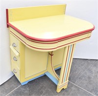 1950's Painted Side Table w/ Drawers