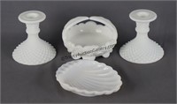 Vintage Milk Glass Household Items