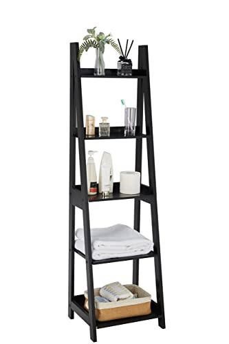 Hoorlang 5 Tier Bookshelf Storage Ladder Shelf Fl