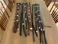 Large Lot Leather Belts Fossil+