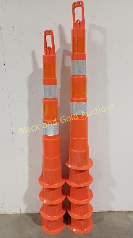 (8) NEW Rigid Construction Safety Cones