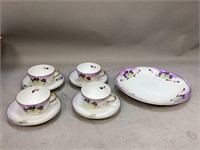 Rudolstadt Porcelain Plate, Cups & Saucers