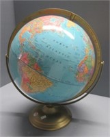 Cram world globe. Measures: 16.5" Tall.