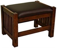 Oak Mission Style Foot Stool by Crafters