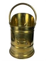 Vintage Brass Coal Scuttle/ Hod Bucket