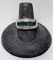 Gorgeous Sterling Emerald Cut London Blue Topaz