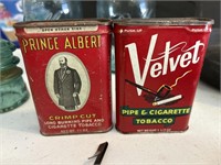 Two vintage tobacco tins
