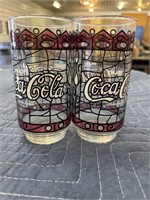 Two Coca-Cola glasses