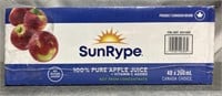 Sunrype Pure Apple Juice 40 Pack (missing 1, Bb