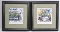 2pc Laura Berry Signed & Numbered Framed Prints