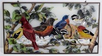 Joan Baker Hand Painted Art Glass Wall Art