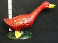 Cast iron Red Goose Shoes bank