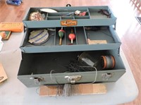 Vintage Summers Metal Tackle Box & Contents