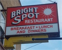 Bright Spot Restaurant, large outdoor sign