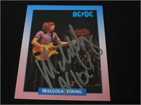 Malcolm Young Signed Trading Card SSC COA