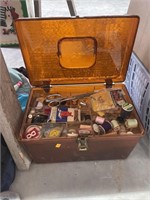 Sewing box w/ sewing items