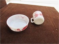 Anchor Hocking Children Bowl and Cup set