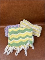 Vintae Hand Knit Baby Blankets