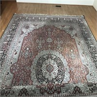 Hand Knotted Silk Rug 14x9 ft