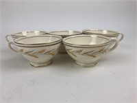 (5) Homer Laughlin Georgian Eggshell Tea Cups