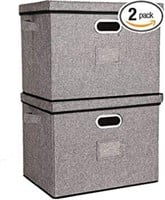 Foldable Large-Capacity Storage Bins with Lids and