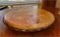 Marble and iron lazy Susan