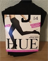 NWT HUE BLACK OPAQUE TIGHTS SIZE 4  $18
