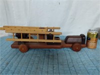 WOODEN FIRE TRUCK WITH LADDERS