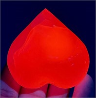 95 Gm Top Quality Fluorescent Calcite Heart