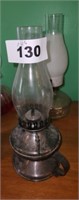 14" TALL METAL BASE OIL LAMP