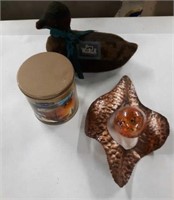 Copper Spinner, Decorative Tin & Woolnich Duck