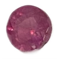 Natural Round Cut .45ct Red Ruby