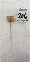 Trygod Stick Pin "Tiffany & Co. 14K" 2" 1.1dwt