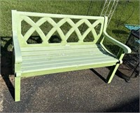 Child's Outdoor Painted Metal Bench