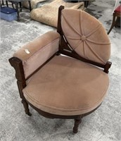 Eastlake Style Walnut Corner Chair