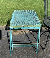 Pair of Wrought Iron Painted Side Tables
