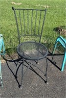 Black Wrought Iron Side Chair