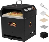 PIZZELLO Outdoor Pizza Oven 4 in 1 Wood Fired 2-La