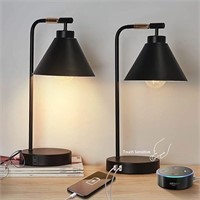 VIHEI Black Touch Nightstand Lamp, Dimmable Indust