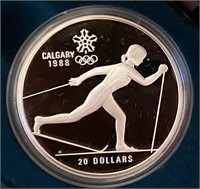 Canadian Mint Silver Coin 1986 Winter Olympics